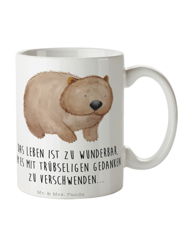 Mr. & Mrs. Panda Tasse Wombat mit Spruch in Weiß