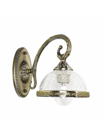 Licht-Erlebnisse Wandlampe (B)16 x (H)21 cm in Messing Klar