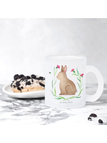 Mr. & Mrs. Panda Becher Hase Sitzen ohne Spruch in Transparent