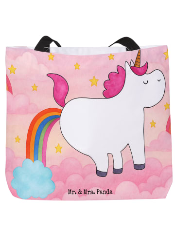 Mr. & Mrs. Panda Tasche Einhorn Pupsen Design ohne Spruch in Weiß