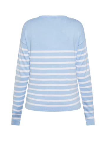 SANIKA Damen Cardigan in HELLBLAU WEISS