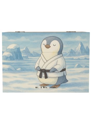Mr. & Mrs. Panda Kiste Pinguin Karate Design ohne Spruch in Weiß