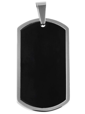 Adeliás Unisex Anhänger aus Edelstahl in schwarz