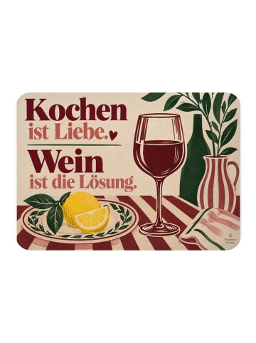 Magnet Weinglas chic Design mit Spruch in Weiß