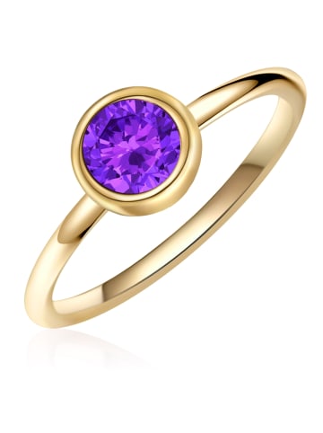 Glanzstücke München Ring Sterling Silber gelbgold Amethyst in gelbgold