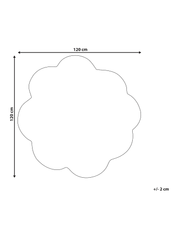 Beliani Kinderteppich THUMBELINA in Bunt - (W) 120 x (L) 120 cm