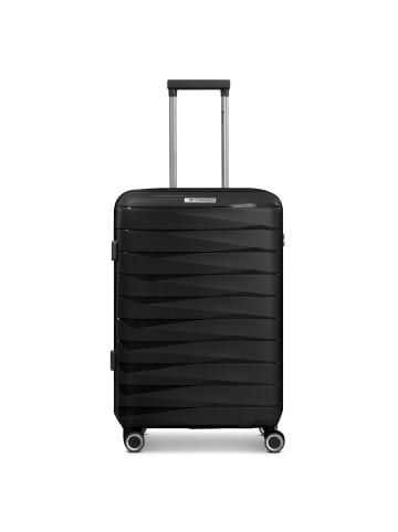 Franky London 4 Rollen Trolley M 65 cm mit Dehnfalte in black