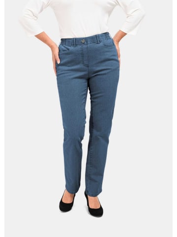 GOLDNER Kurzgröße: Klassische Jeansschlupfhose MARTHA in hellblau