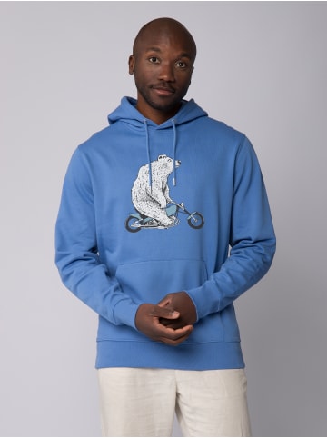 wat? Apparel Sweatshirt Bär auf Bike in Bright Blue