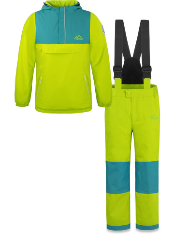 Normani Outdoor Sports Kinder WinterSet Thermohose und Windbreaker in Limette