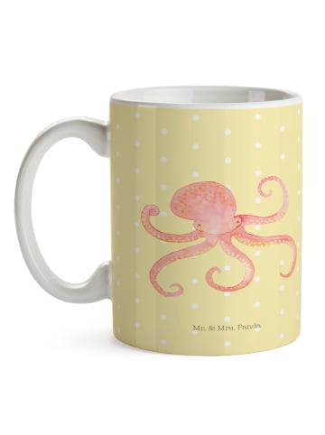 Mr. & Mrs. Panda Trinkbecher Tintenfisch ohne Spruch in Gelb Pastell