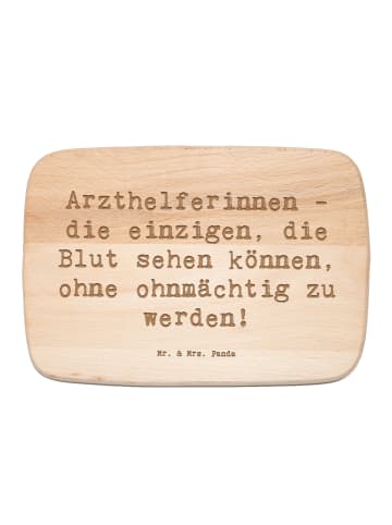 Mr. & Mrs. Panda Schneidebrett Spruch Tapfere Arzthelferin mit S... in Transparent