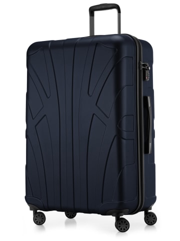 suitline Großer Reisekoffer erweiterbar XL Koffer 4 Rollen TSA 110 L in Dunkelblau