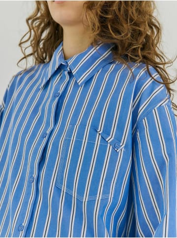 Norr Hemd Nicci in Off-white stripe