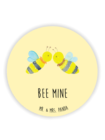Mr. & Mrs. Panda magnet Biene Liebe mit Spruch in Gelb Pastell