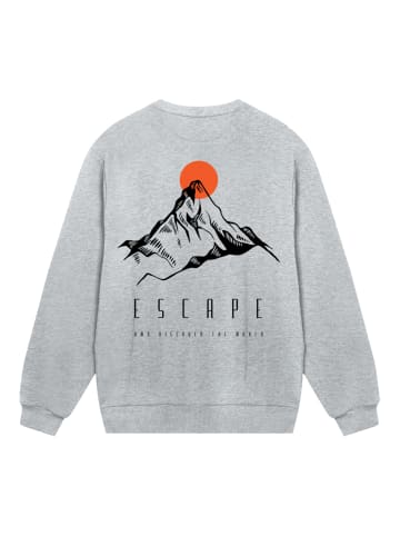 F4NT4STIC Sweatshirt Escape Discover the World Mountain in grau meliert