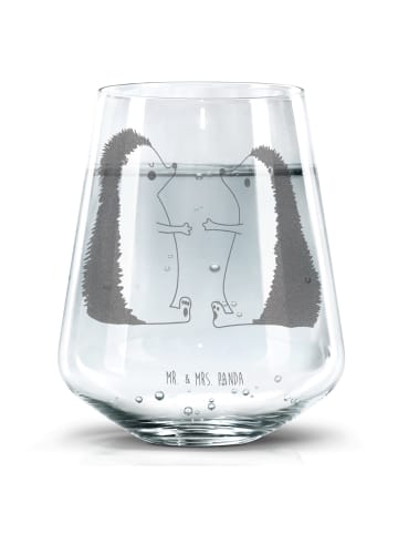 Mr. & Mrs. Panda Trinkglas Igel Liebe ohne Spruch in Transparent