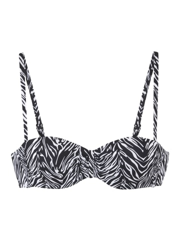 s.Oliver Bügel-Bandeau-Bikini-Top in schwarz-weiß