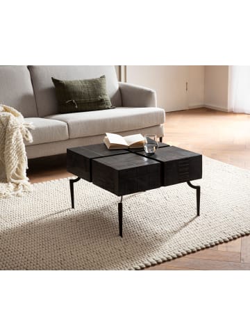 FineBuy Couchtisch in Schwarz / Mango / 60x60x40