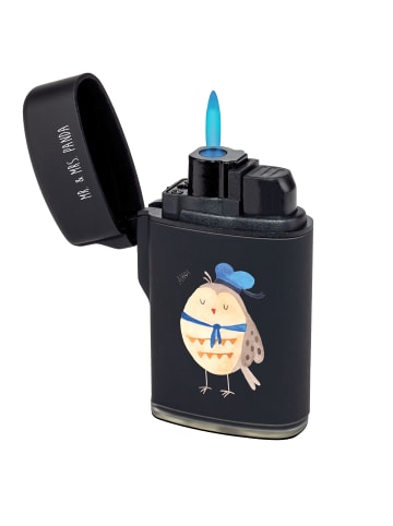 Mr. & Mrs. Panda sturmfeuerzeug Eule Matrose ohne Spruch in Schwarz