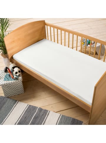 Erwin Müller Single-Jersey Kinder-Spannbettlaken Murnau in weiß