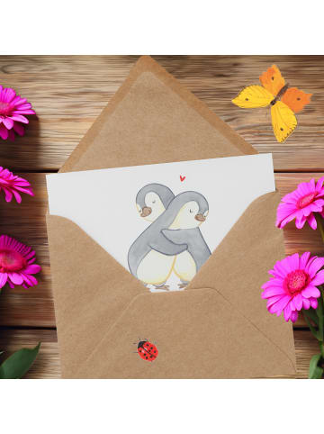 Mr. & Mrs. Panda Gutschein Freundschaftstag Geschenk mit Spruch in Weiß