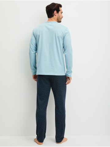 Calida Pyjama in tourmaline blue