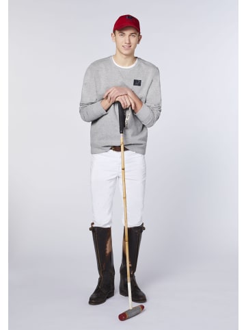 Polo Sylt Sweater mit gesticktem Logo in Grau