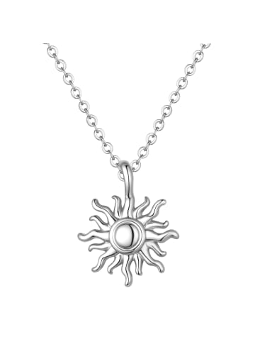 Lulu & Jane Kette Sonne aus Messing mit Zirkonia in silber