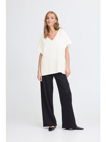 ICHI Kurzarm-Bluse IHBRIELLA Loose fit in Bright White