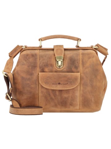Greenburry Vintage Handtasche Leder 31 cm brown
