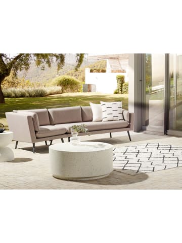 Beliani Gartensofa LORETELLO in Beige/Grau - (W) 243 x (H) 70 x (L) 76 cm linksseitig