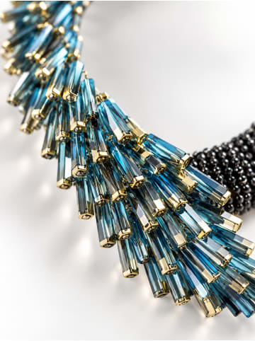 collezione alessandro Kurze Kette " Onyx " in blau