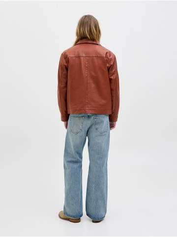 Jack & Jones Lederjacke in Arabian Spice