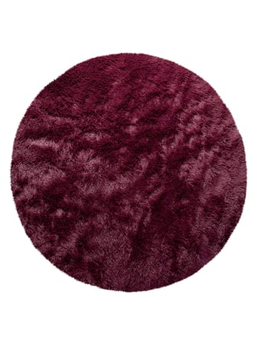 KADIMA DESIGN Hochflor Teppich Shaggy waschbar Unifarben Schlafzimmer in Lila