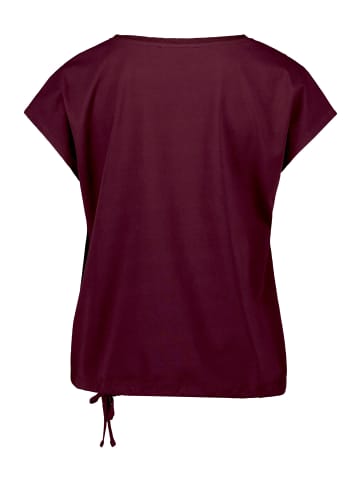 BETTY & CO Casual-Shirt mit Print in Dark Red/Nature