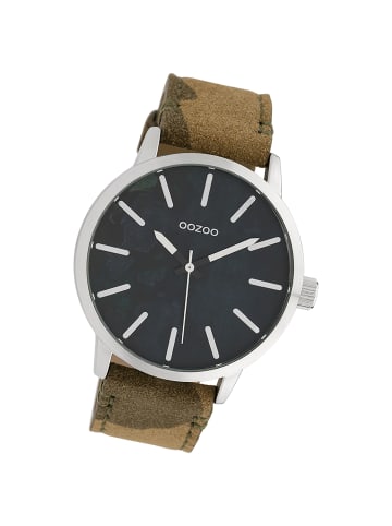 Oozoo Analog-Armbanduhr Oozoo Timepieces camouflage, dunkelgrün groß (ca. 45mm)