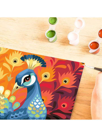 Ravensburger Malprodukte CreArt, Malen nach Zahlen Kinder - Stolzer Pfau Ab 11 Jahre in bunt