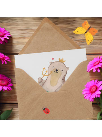 Mr. & Mrs. Panda Glückwunschkarte Wassermann Astrologie ohne Spruch in Weiß