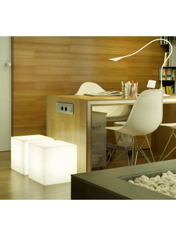 Licht-Erlebnisse Wegeleuchte EEK F (B)40 x (L)40 x (H)40 cm in Weiß