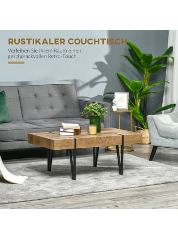 HOMCOM Couchtisch-105L x 60B x 42H cm-Naturholz