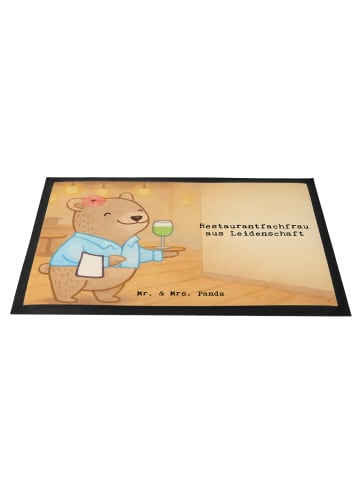 Mr. & Mrs. Panda Fußabstreifer Restaurantfachfrau Leidenschaft D... in Weiß