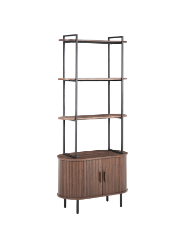 Beliani Bücherregal BRADLEY in Braun - (W) 80 x (H) 180 x (L) 40 cm