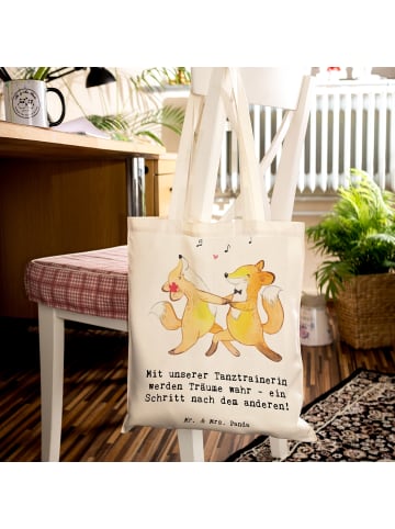 Mr. & Mrs. Panda Tüte Tanzen Trainerin mit Spruch in Creme