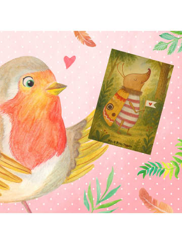 Mr. & Mrs. Panda Klappkarte Nachtfalter Fähnchen Design ohne Spruch in Weiß