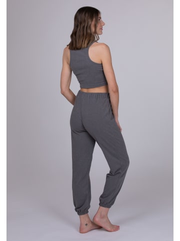 SLOUCHER Damen Jogging-Set mit Top und Hose in schwarz