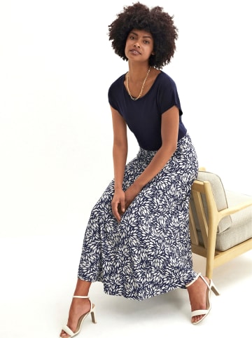 WITT WEIDEN Viskose-Rock in marine-ecru-bedruckt