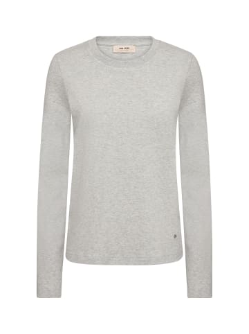 Mos Mosh MMMillie O-LS Regular Tee in Grey Melange