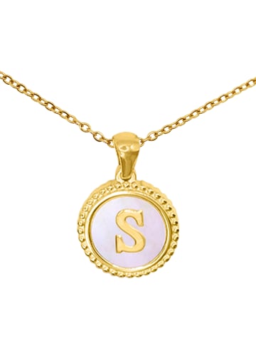 Steel_Art mit Buchstaben Anhänger S Anne goldfarben in goldfarben