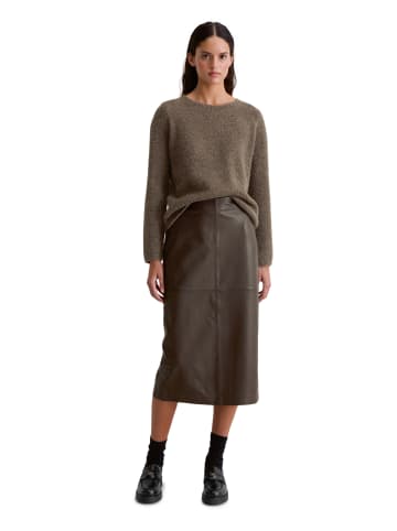 Marc O'Polo Bouclé-Pullover regular in shaded brown melange